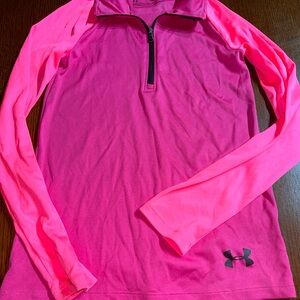 Under Armour Neon Pink Half-Zip Top